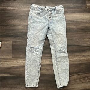Wild Fable Light Blue High Rise Distressed Jeans